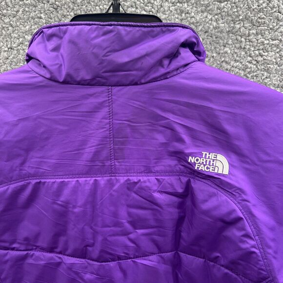 North Face Womens Jacket Coat Wind Breaker Purple Long Sleeve Small Petite - Picture 8 of 10